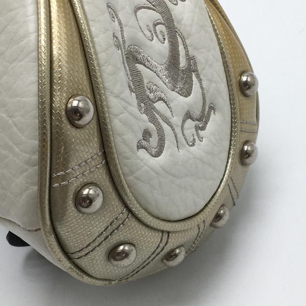 ダンスウィズドラゴン ヘッドカバー3点セット DR FE×2 白×ゴールド ロゴ スタッズ ゴルフ Dance With Dragon LLC-HASEGAWATOSO_COM