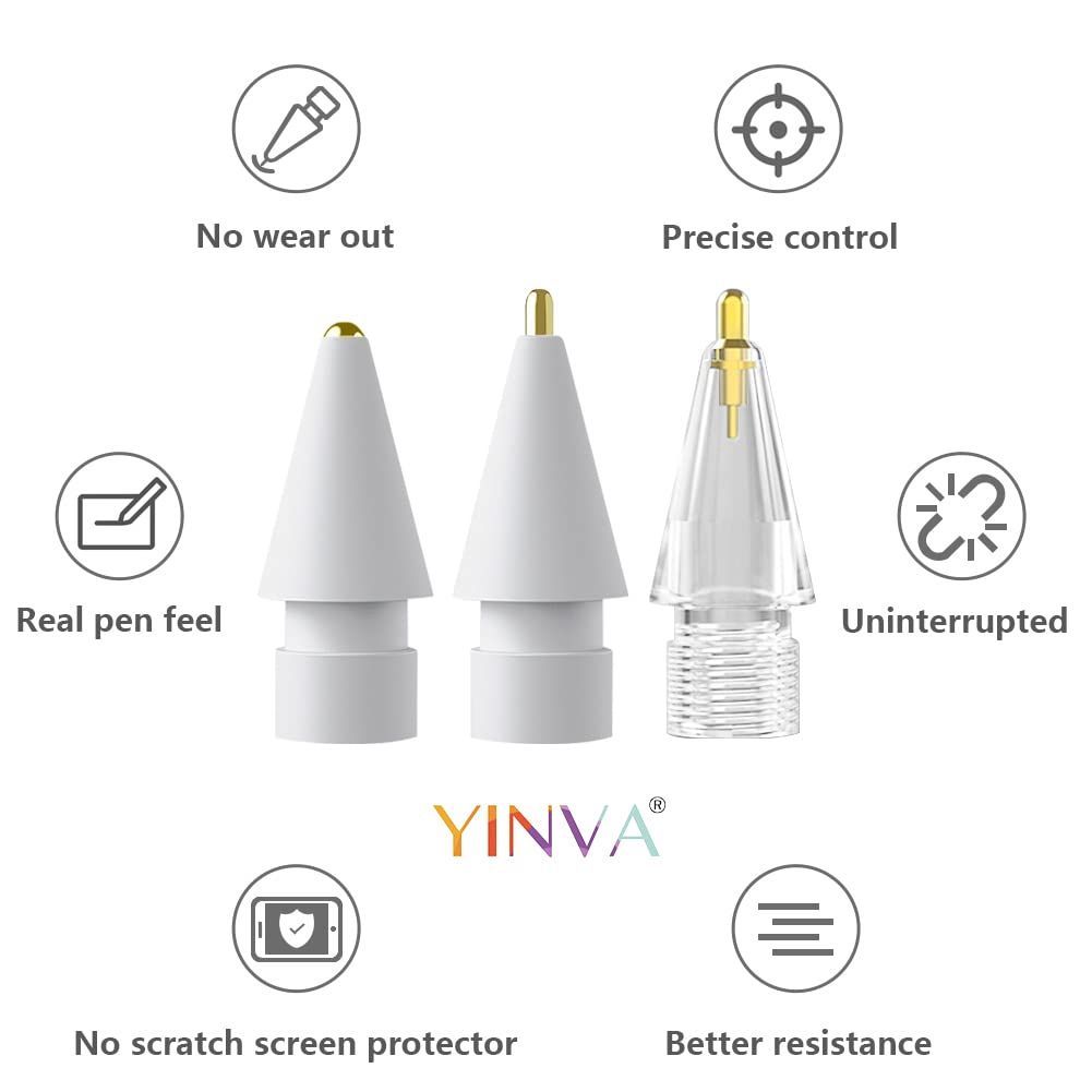 人気商品】YINVA (インバ) 3本パック Apple Pencilチップ対応 3