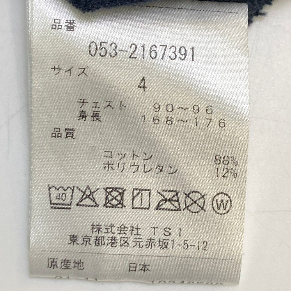 パーリーゲイツ　メンズ半袖ハイネックカットソー　ネイビー　サイズ4 パーリーゲイツ メンズ半袖ハイネックカットソー ネイビー