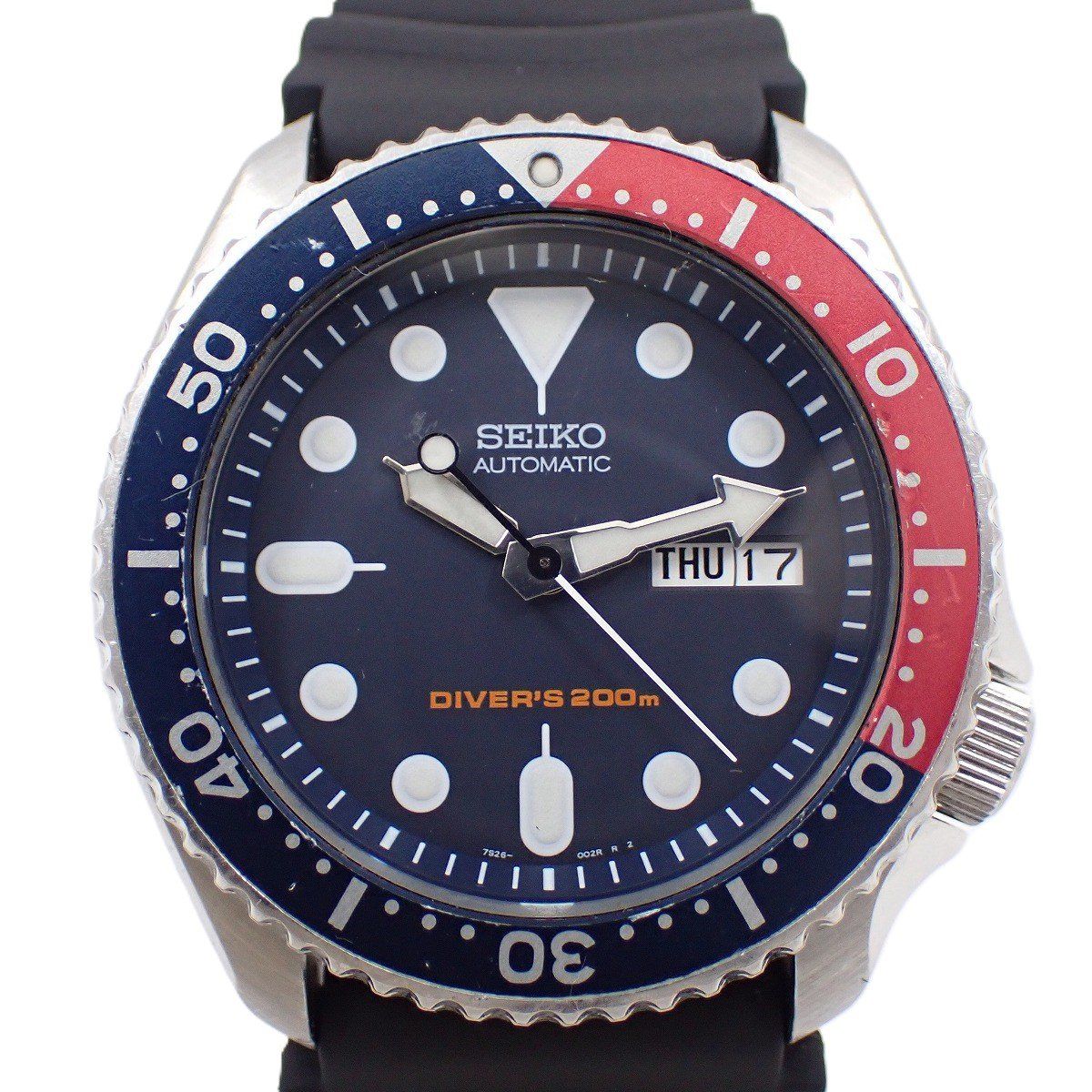 訳あり品 SEIKO セイコー 200Mダイバー 自動巻き メンズ 腕時計 ペプシベゼル ネイビー文字盤 7S26-0020 いおき質店