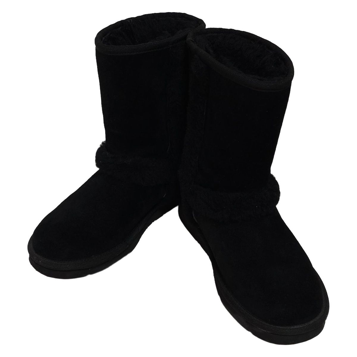 UGG アグ ショートブーツ 22 レディース - 1005803 黒 ムートン