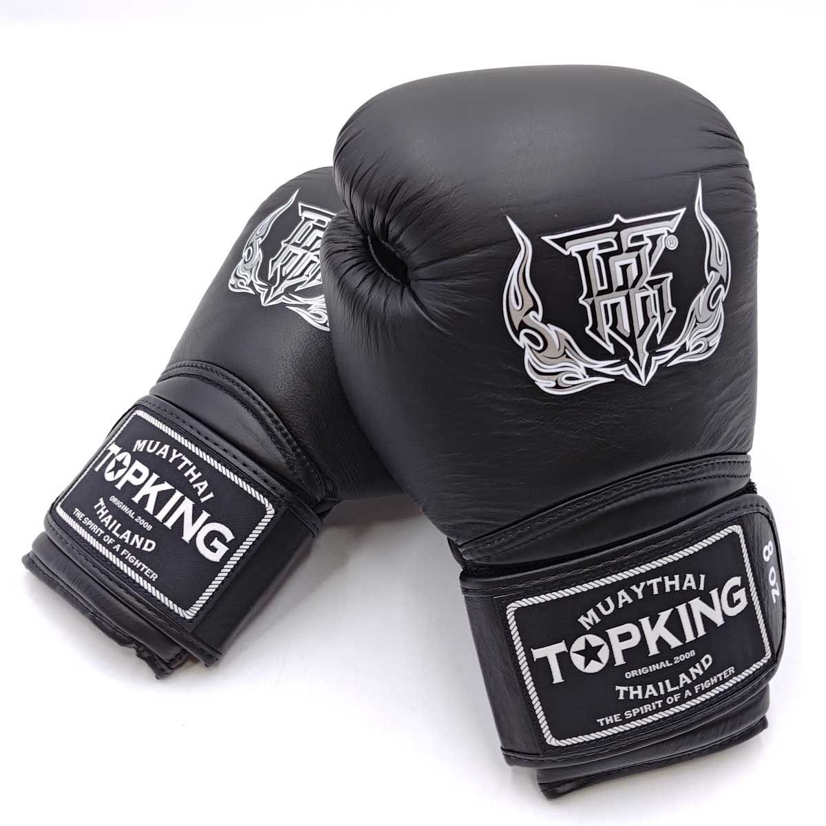 TOP KING トップキング グローブ スーパーエアー 本革製 8oz ブラック 格闘技 ボクシング