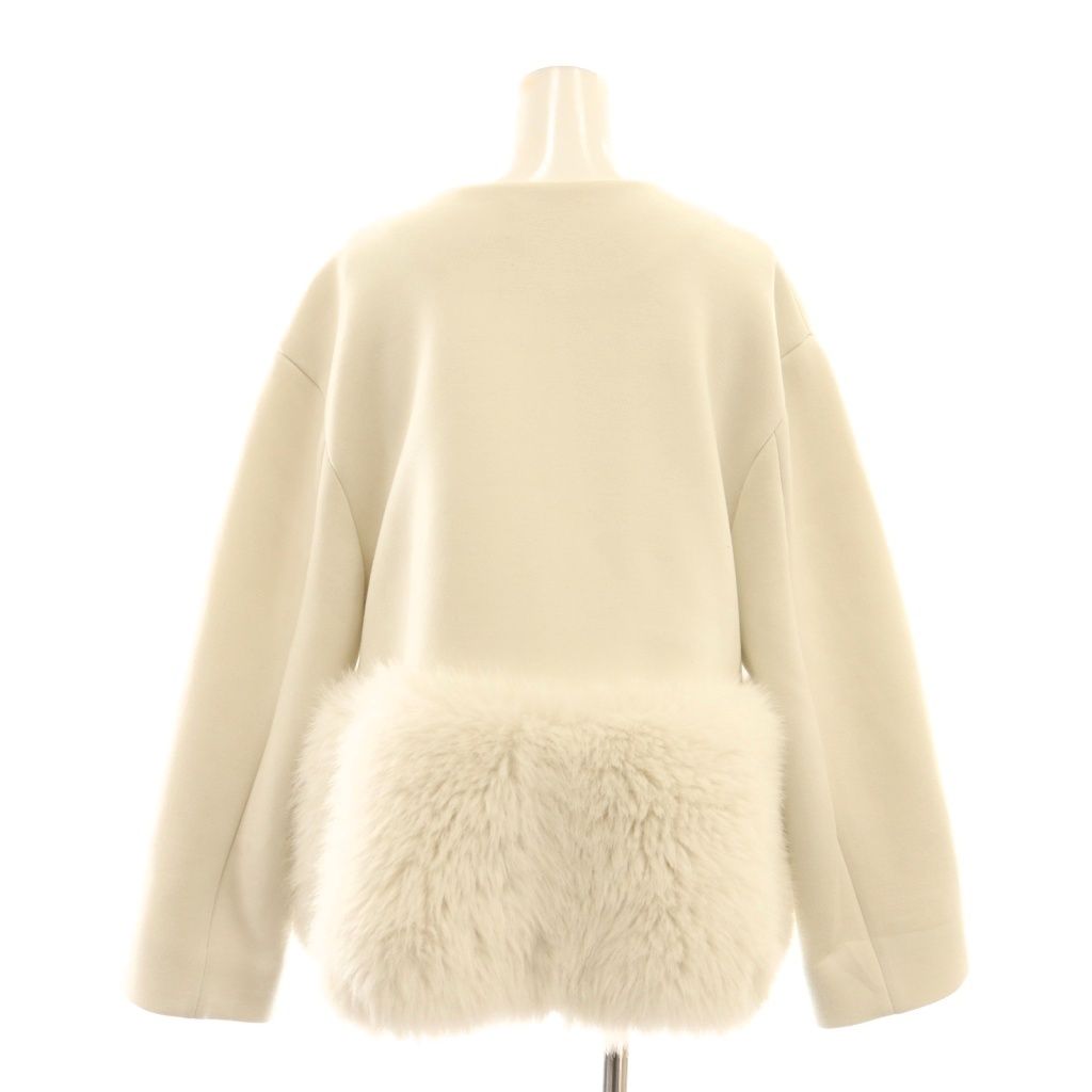 セルフォード CELFORD 23AW 裾ファーポンチブルゾン 38 オフホワイト 白 ノーカラー |DF OS