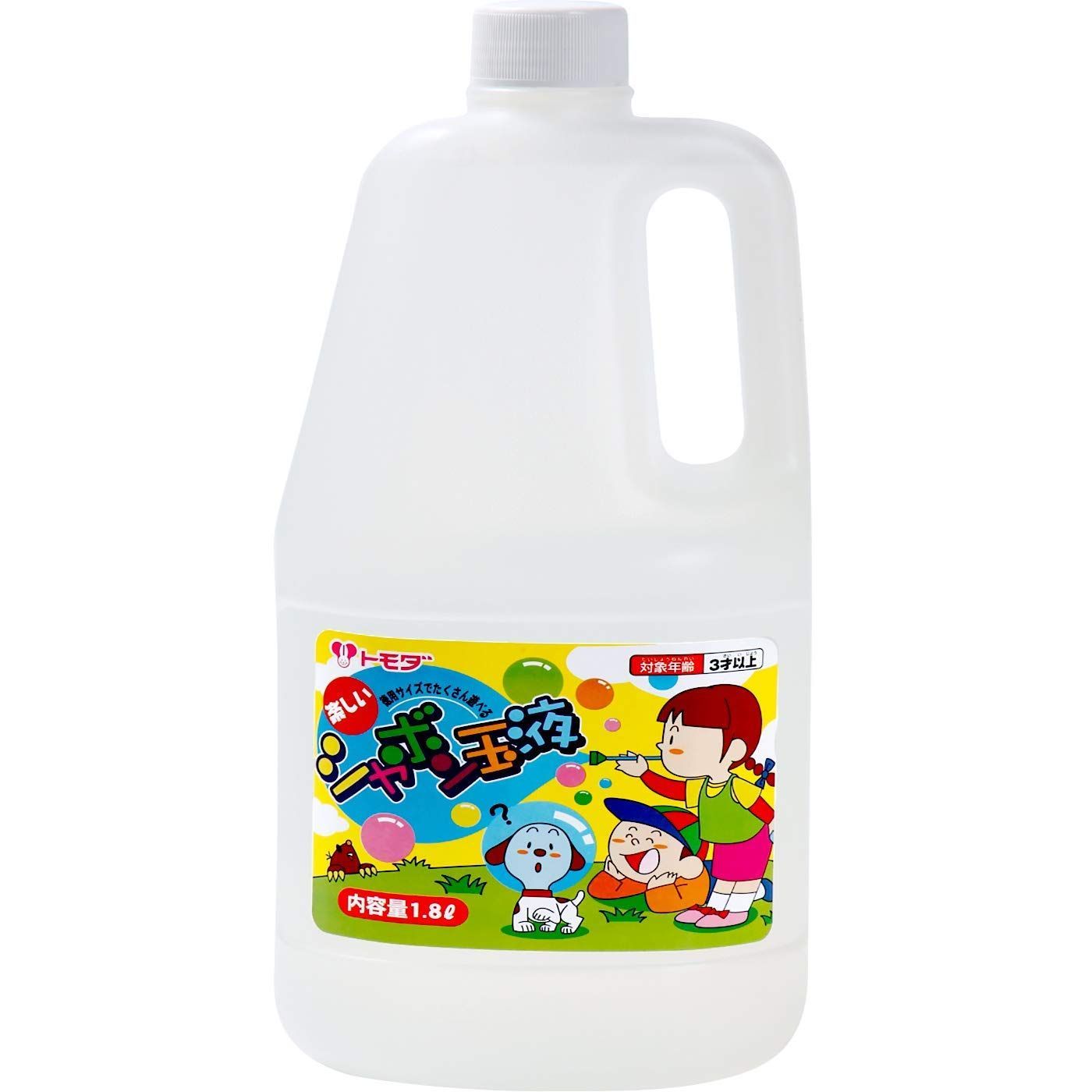 【最短発送】えき 補充液 しゃぼん玉 日本製 安全基準STマーク付き 大容量1800ml 高性能2.5倍パワー (2本) 新型シャボン玉液 トモダ