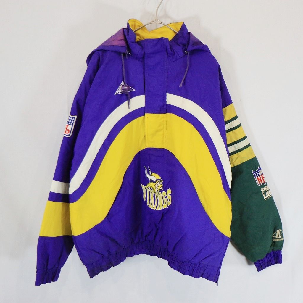 90年代 APEX ONE NFL ミネソタ・バイキングス 中綿ナイロンジャケット  