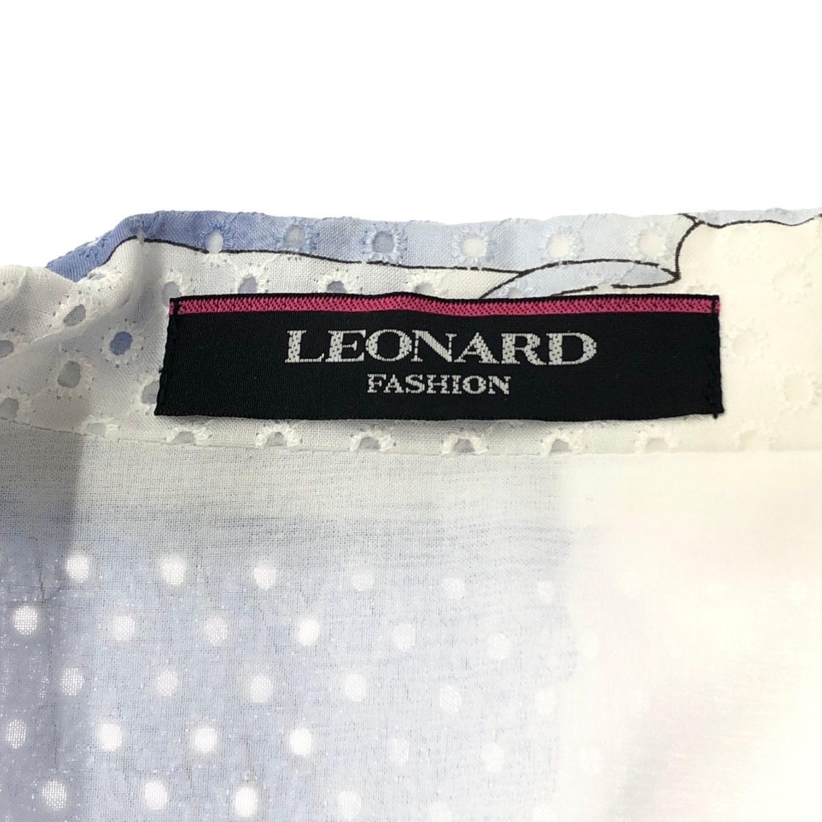 LEONARD レオナール カシュクールワンピース サイズ:38 ホワイト