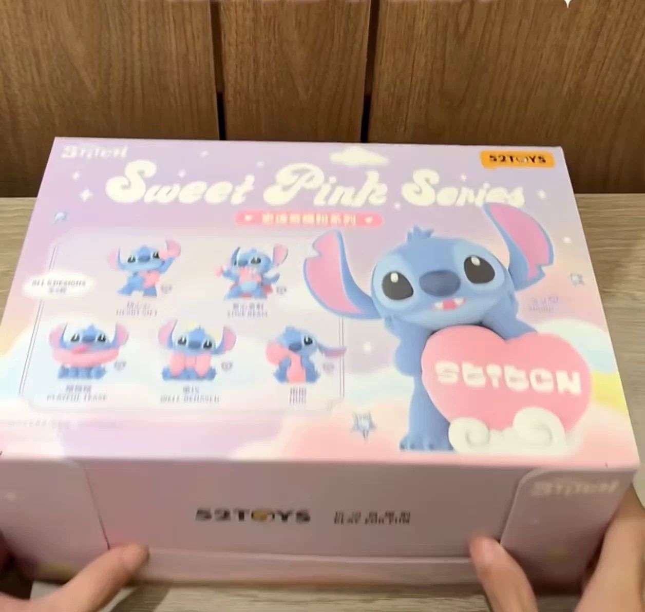 6点 ｜ Disney x 52TOYS メイソウ Stitch スティッチ 暖粉系列” 温かみのあるピンク” 中国 ブラインドボックス 置物 モデル 全種類｜モコモコ｜ふわふわ｜触って感じる blue 6点