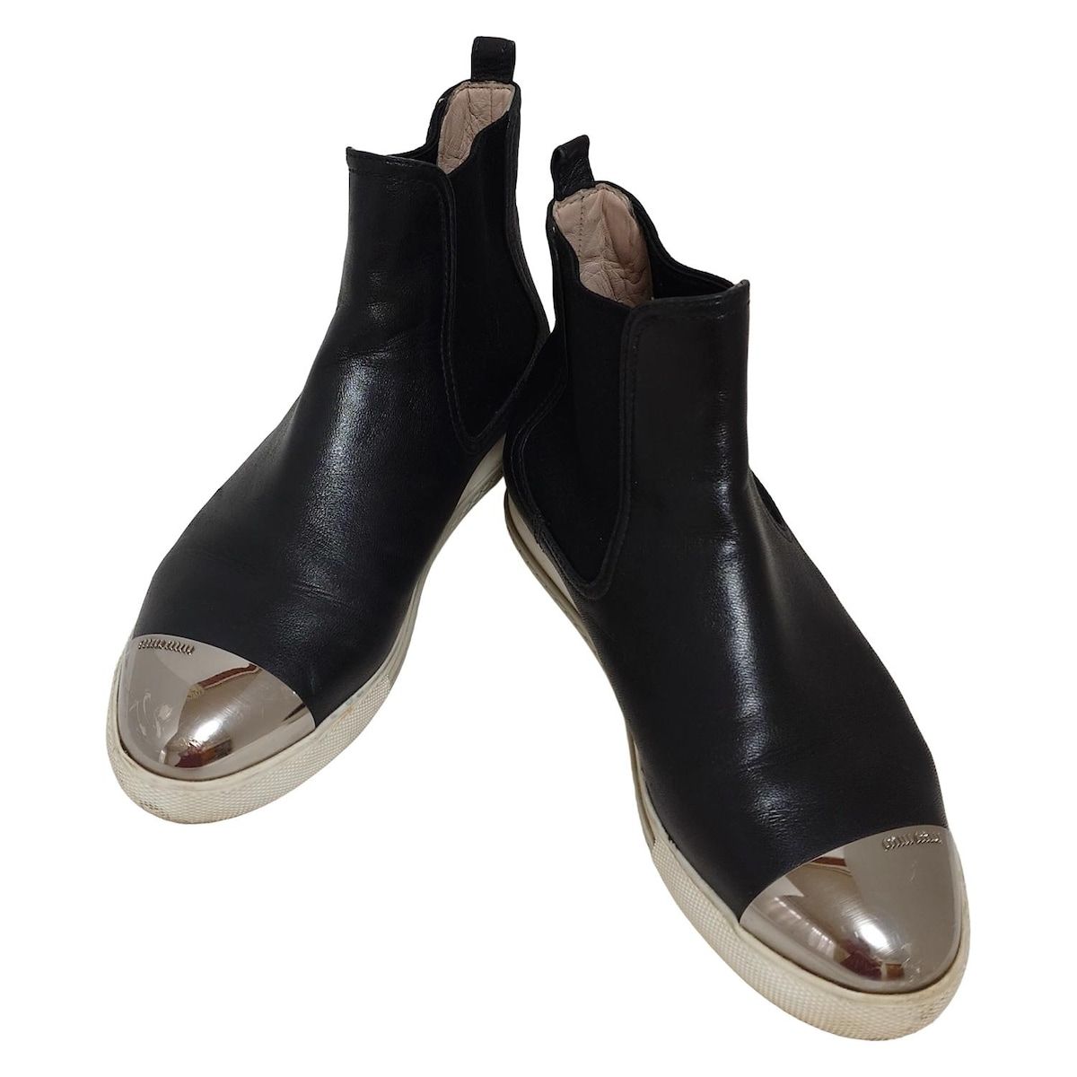 miumiu(ミュウミュウ) ブーティ 36 レディース - 黒 ミュウミュウ