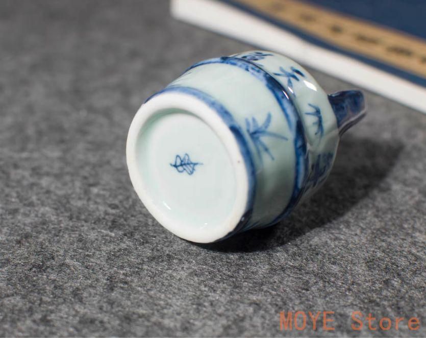 景徳鎮 陶磁硯滴 水滴壺 文房具 青花水盂 水注硯台 現代工芸品