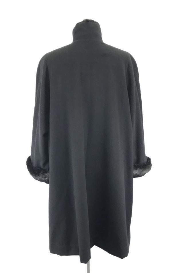 最終値下げ超美品 カシミヤ100% 一枚仕立て ロングコート ブラック 藤井毛織 VIVRE TOKYO 藤井毛織 カシミヤ100％ ロングダブルチェスター
