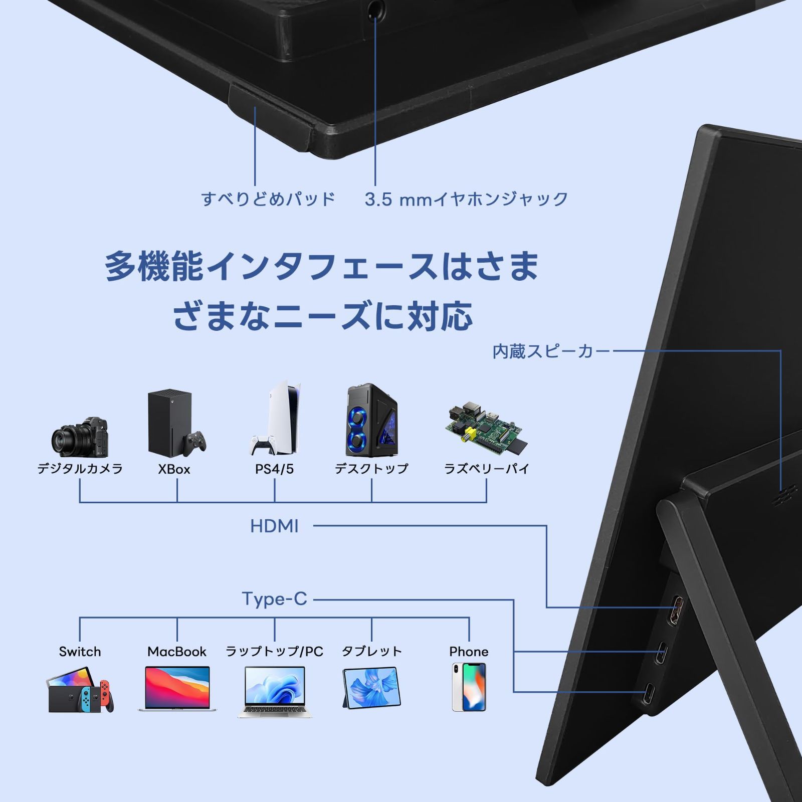 Scnsuptpモバイルモニター、13.9