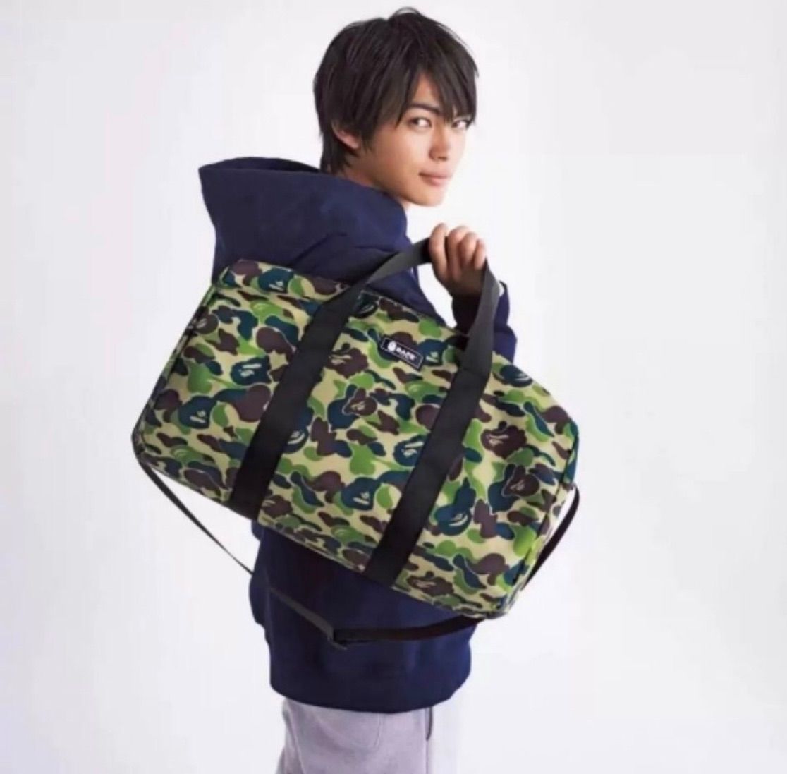 BAPE◇A BATHING APE／◇カモ迷彩ダッフルバッグ◇付録品ノベルティ