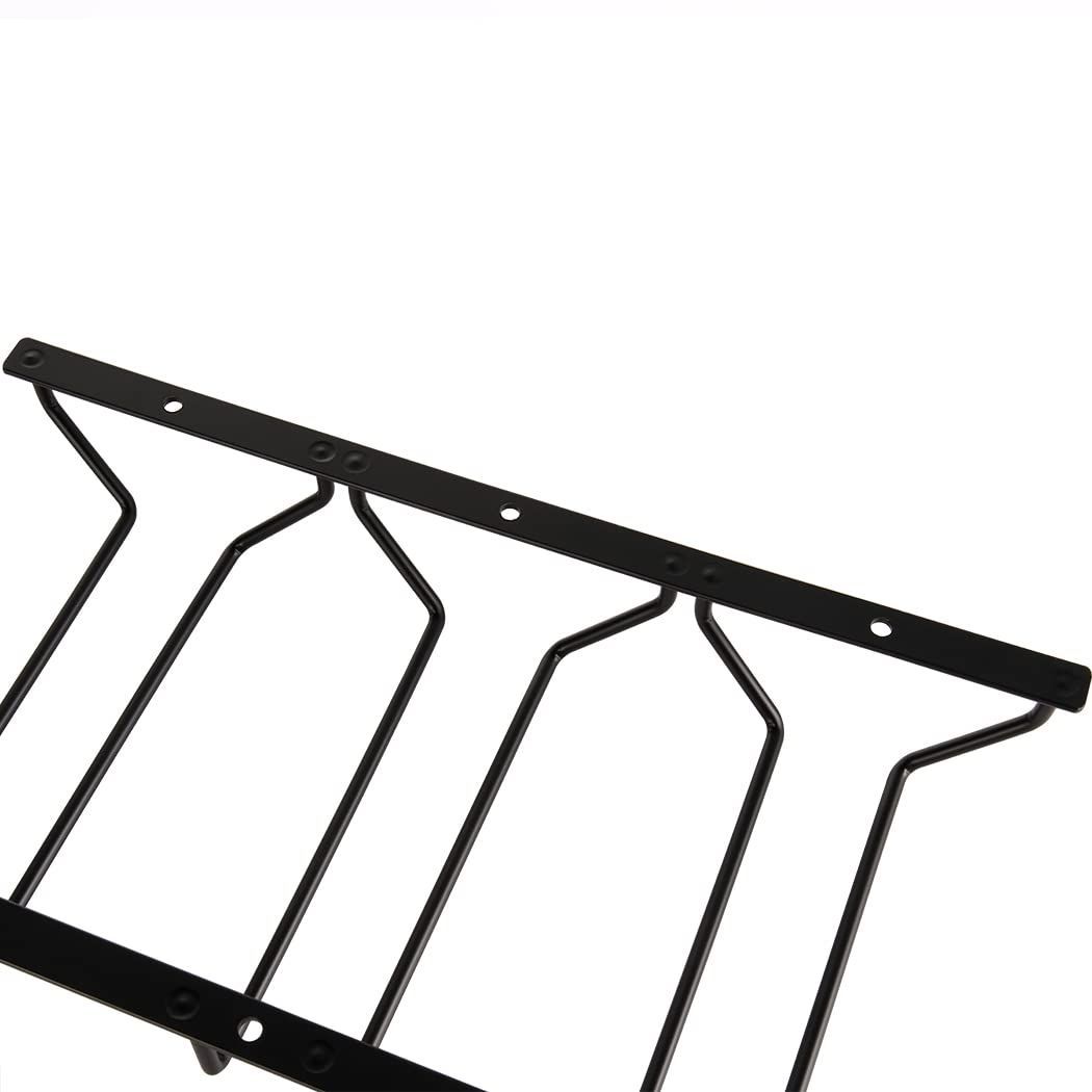 ブラックワイングラスラック キャビネット下