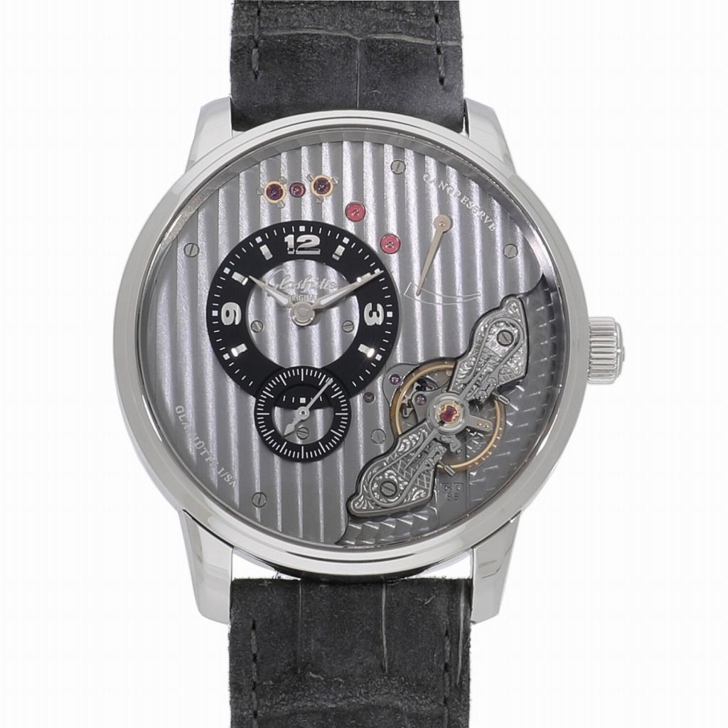 グラスヒュッテ オリジナル GLASHUTTE ORIGINAL 1-66-06-04-22-50 ガルバニックブラック メンズ 腕時計