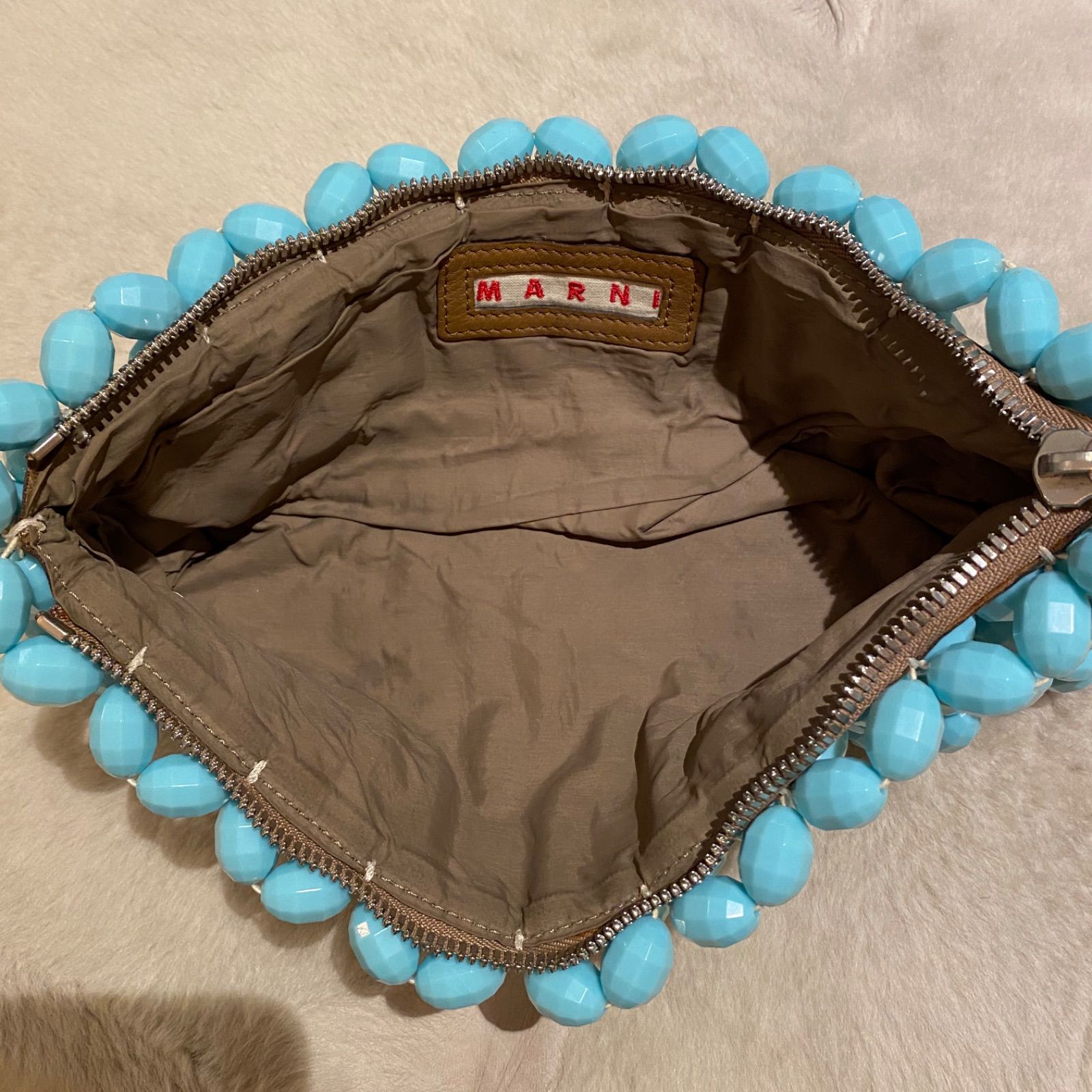 MARNI／clutch bag（マルニ）ビジュー レザー クラッチバッグ マルニ