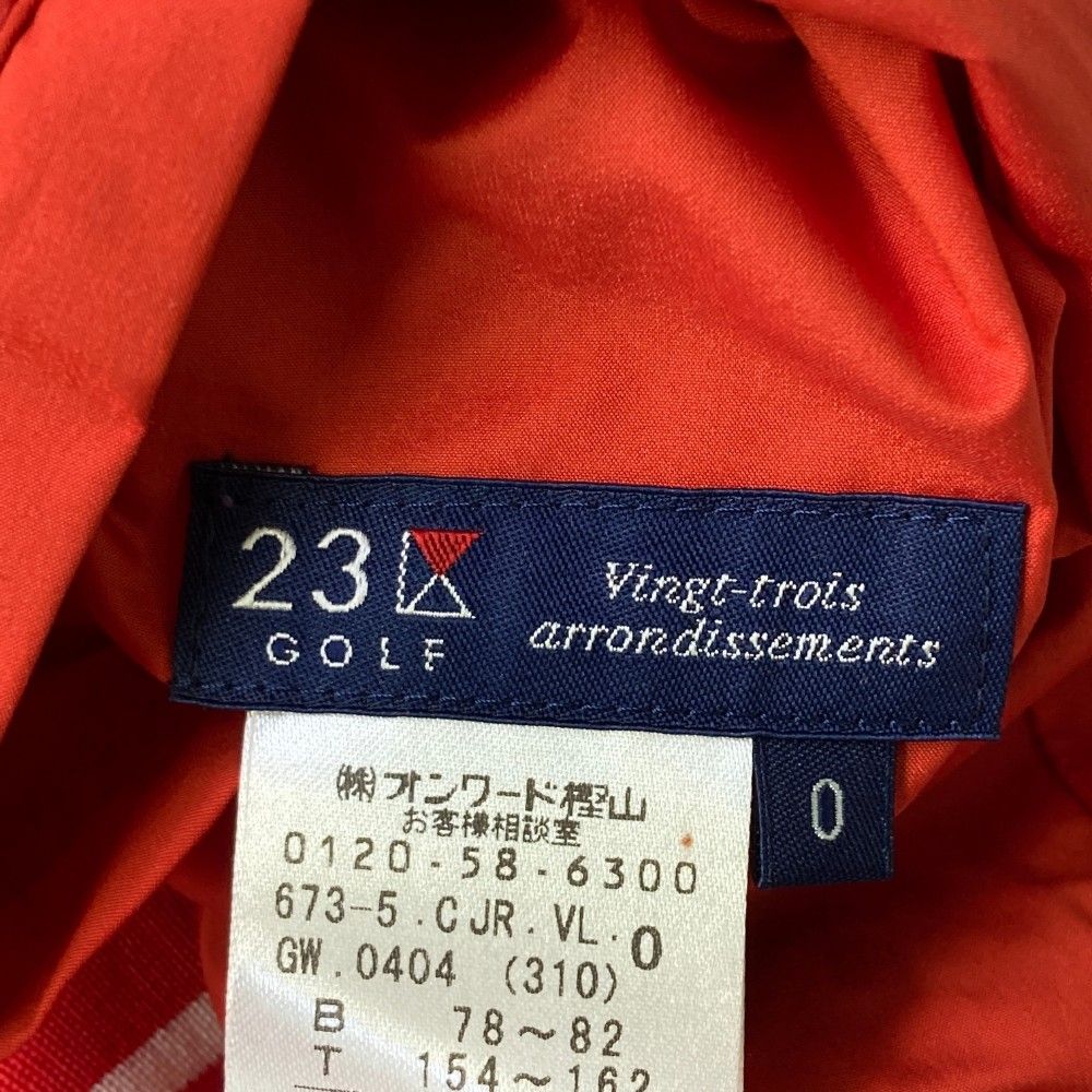 サイズ：0 23区GOLF ニジュウサンクゴルフ  リバーシブル 長袖ブルゾン ニット切替 チェック柄 レッド系 [240101473848] ゴルフウェア レディース ストスト サイズ：0 23区GOLF ニジュウサンクゴルフ リバーシブル 長袖