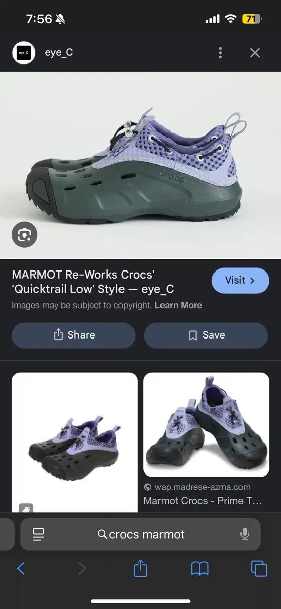 クロックス マーモット PURPLE パープル 実際に着用1回 ボックス含む