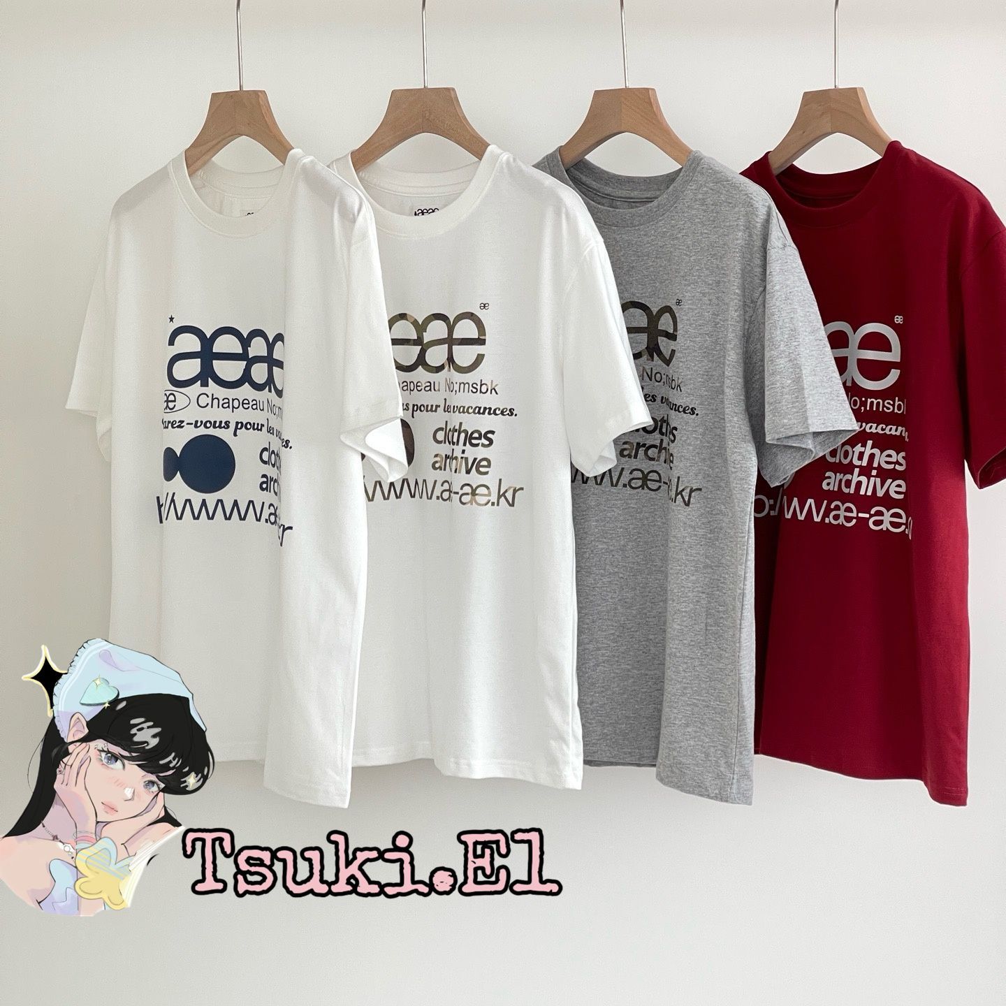 新品 韓国 AEAE エーイーエーイー WEB LOGO T-SHIRTS 半袖 ロゴ