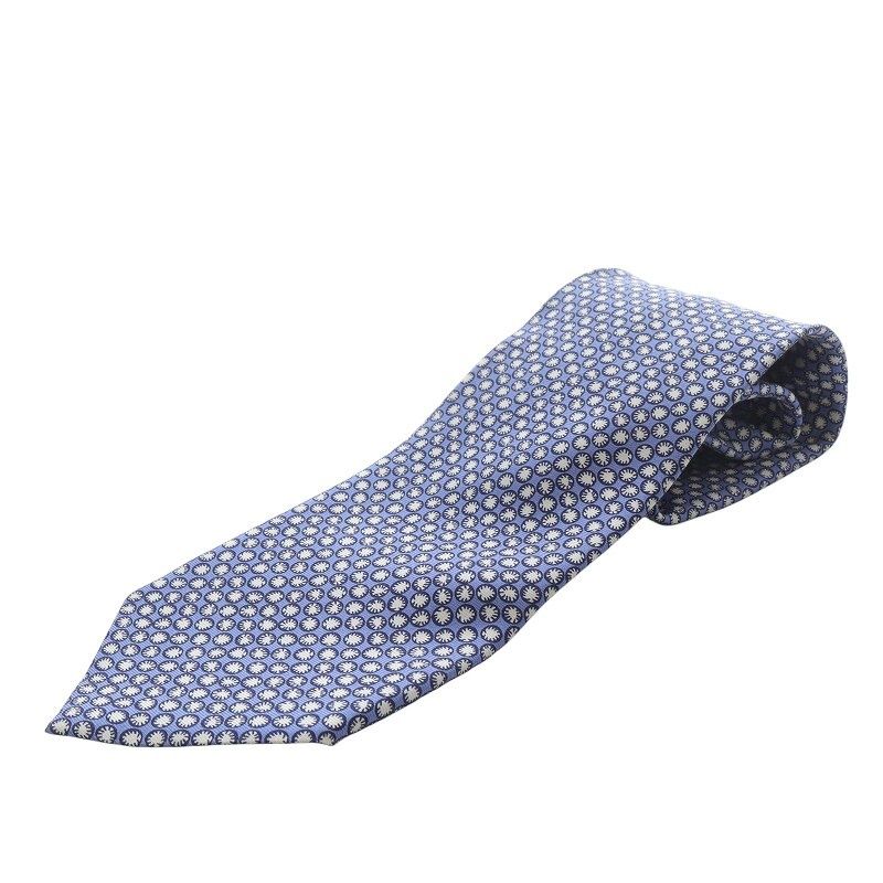 ダンヒル dunhill ネクタイ 総柄 ドット シルク ブルー /YO26