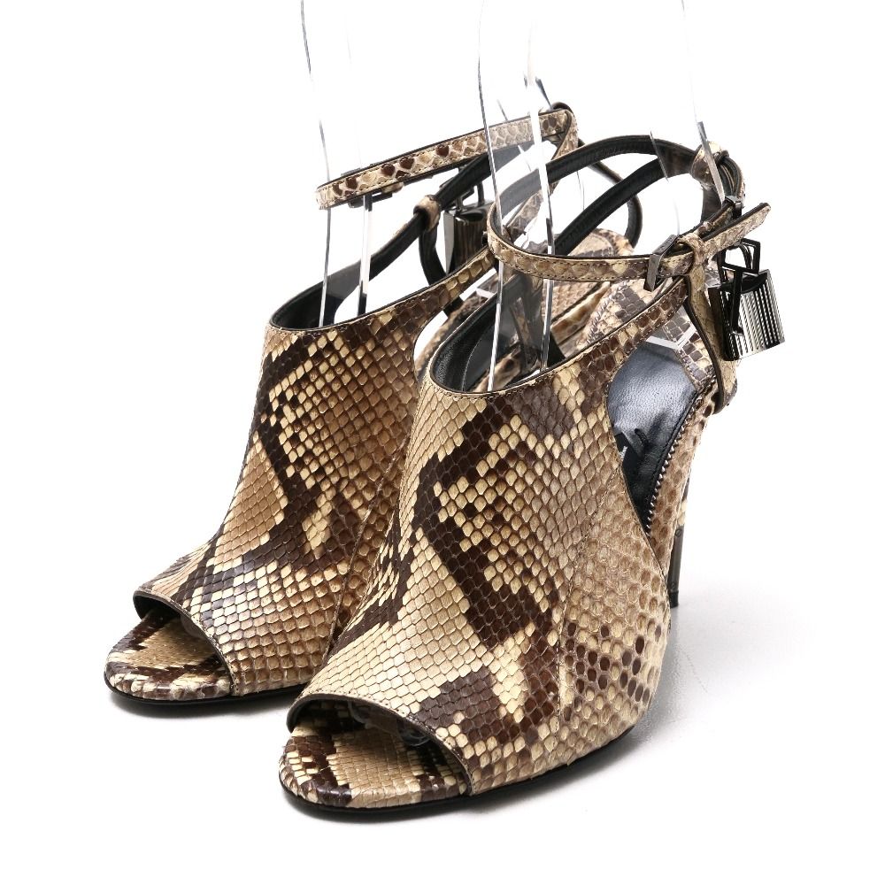 グッチ パイソンサンダル size37 1/2（GUCCI（ピンヒール