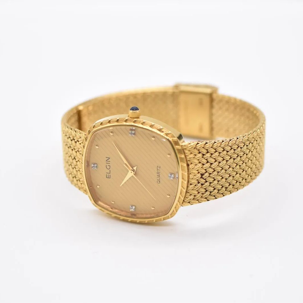 美品 ELGIN エルジン 4Pダイヤ SWISS MOVEMENT FK266 - メルカリ