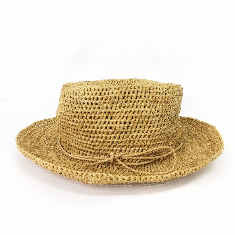 【美品】JANESSA LEONE ジャネッサレオン 麦わら帽子 ストローハット ジャネッサレオン JANESSA LEONE 麦わら帽子 ストローハット S