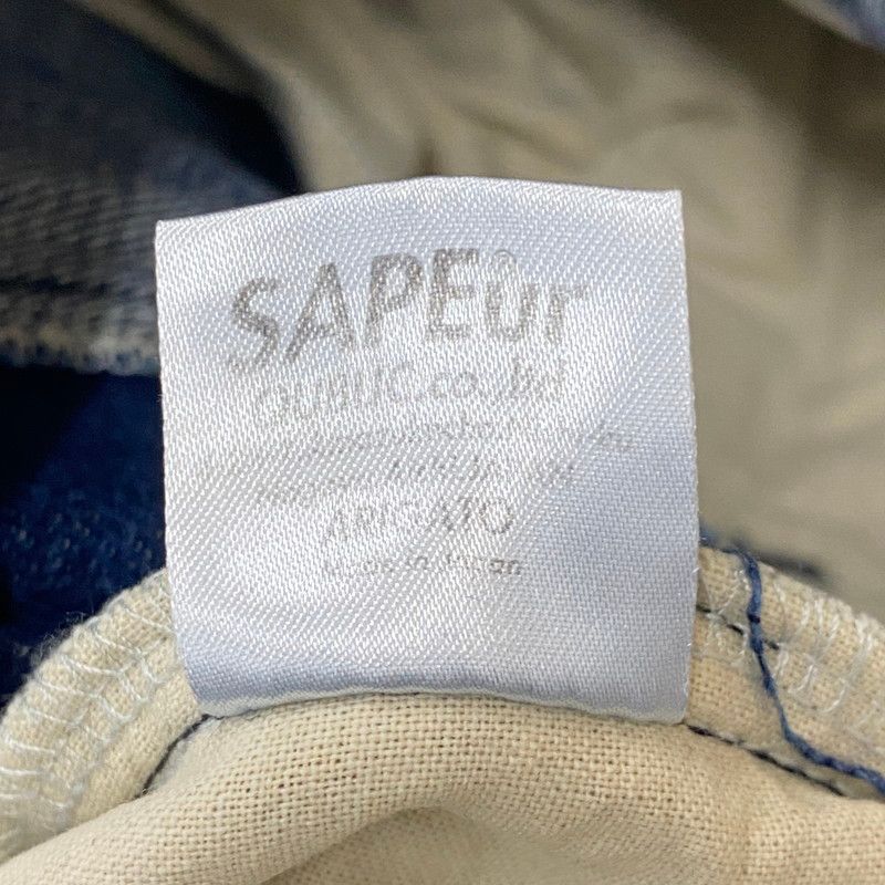 中古品】 SAPEur サプール DENIM VINTAGE BASKET SHORTS デニム
