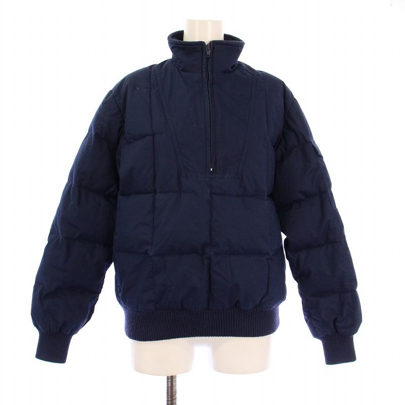 Eddie Bauer ネイビー プルオーバーダウンジャケット ハーフジップ Eddie Bauer ネイビー プルオーバーダウンジャケット ハーフジップ｜80