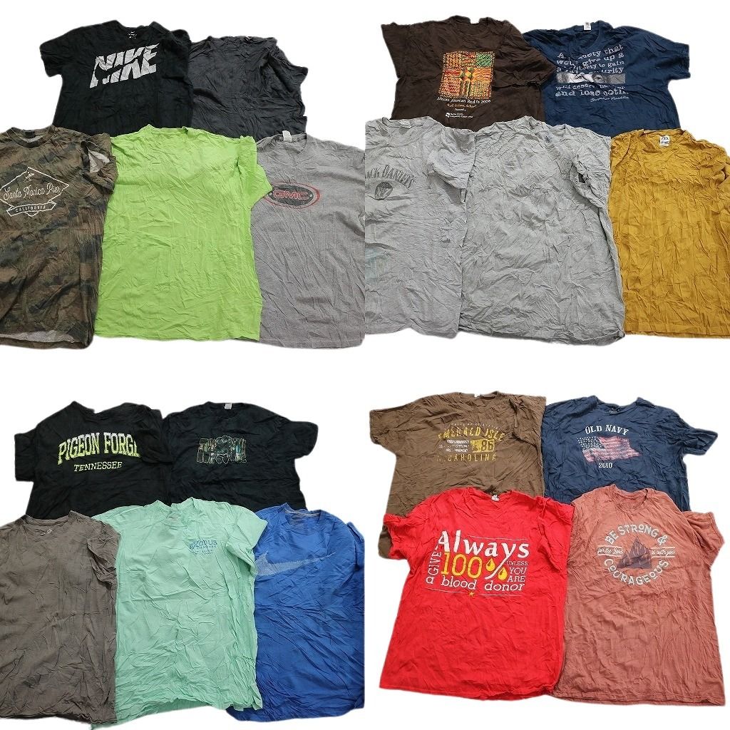 古着卸 まとめ売り カラーmix プリント 半袖Tシャツ 19枚セット (メンズ  ) オールドネイビー ナイキ ジャックダニエル 総柄 MS3060