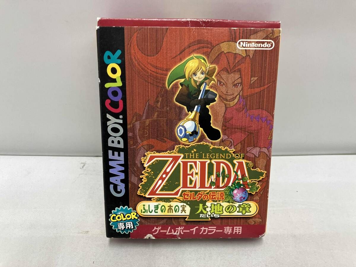 ゼルダの伝説 ふしぎの木の実 時空の章 大地の章 GB 外箱・説明