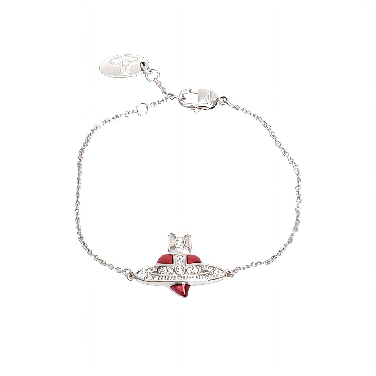 ヴィヴィアンウエストウッド VIVIENNE WESTWOOD ブレスレット NEW DIAMANTE HEART ハート アクセサリー シルバー レッド レディース アクセサリー ジュエリー 人気 ブランド おしゃれ 誕生日 プレゼント ギフト 送料無料