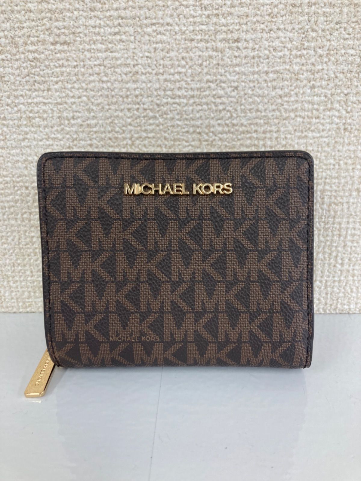 新品未使用 MICHAEL KORS マイケルコース 折り財布 ブラウン マイケルコース MICHAEL KORS 財布 （ブラウンブラック