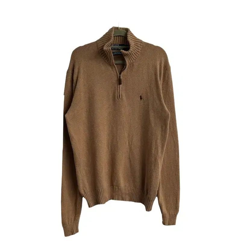 【雷市場（ポンジャン）商品韓国直送】 M POLO RALPH LAUREN(ポロラルフローレン) ハーフジップ ニット セーター 茶色
