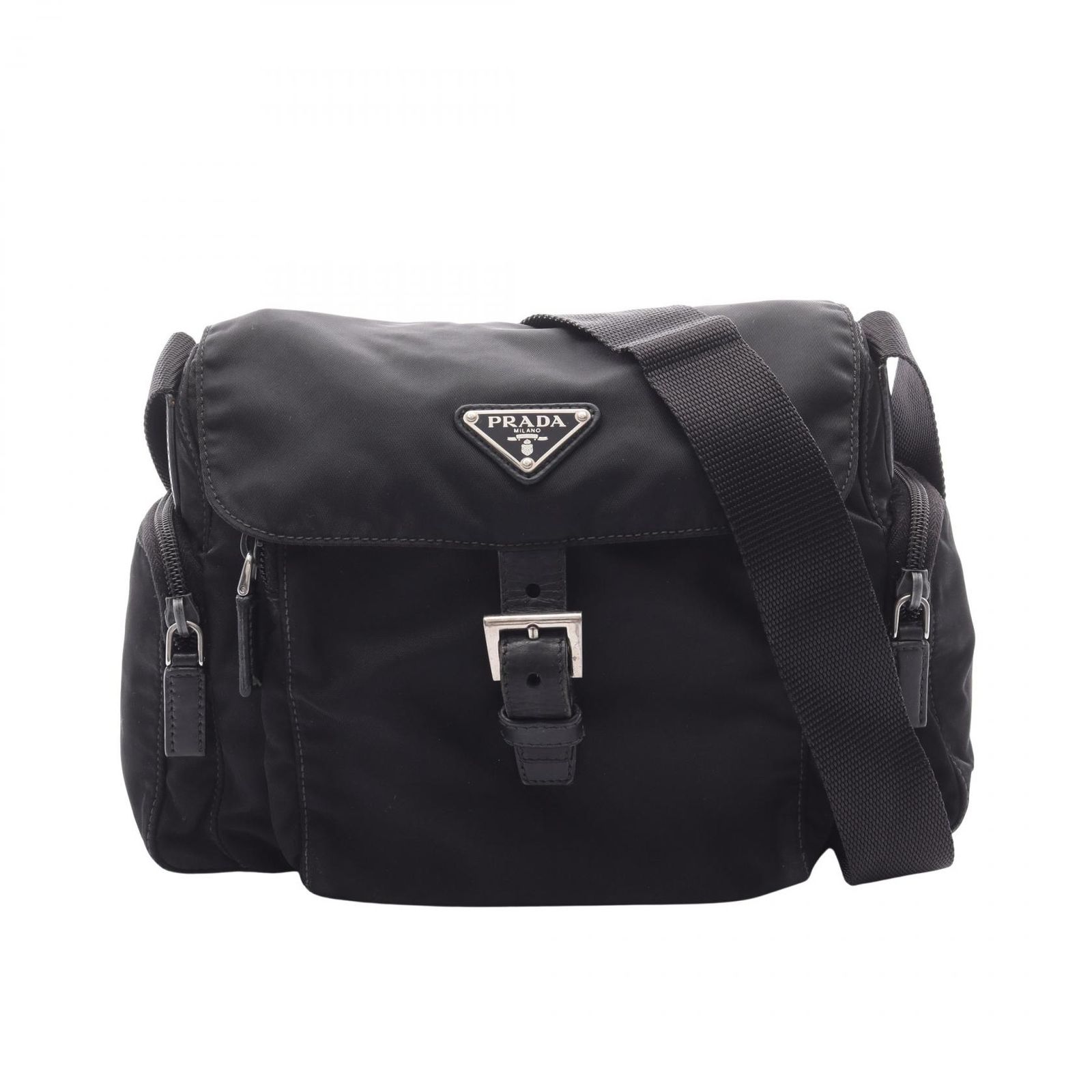 プラダ PRADA ショルダーバッグ TESSUTO CALF BT0501 ブラック 