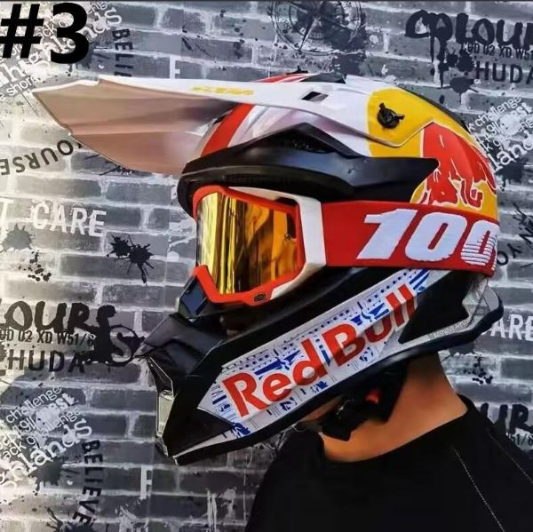 ゴーグル付き ATV バイク オフロードヘルメット フルフェイスヘルメット Ｂ