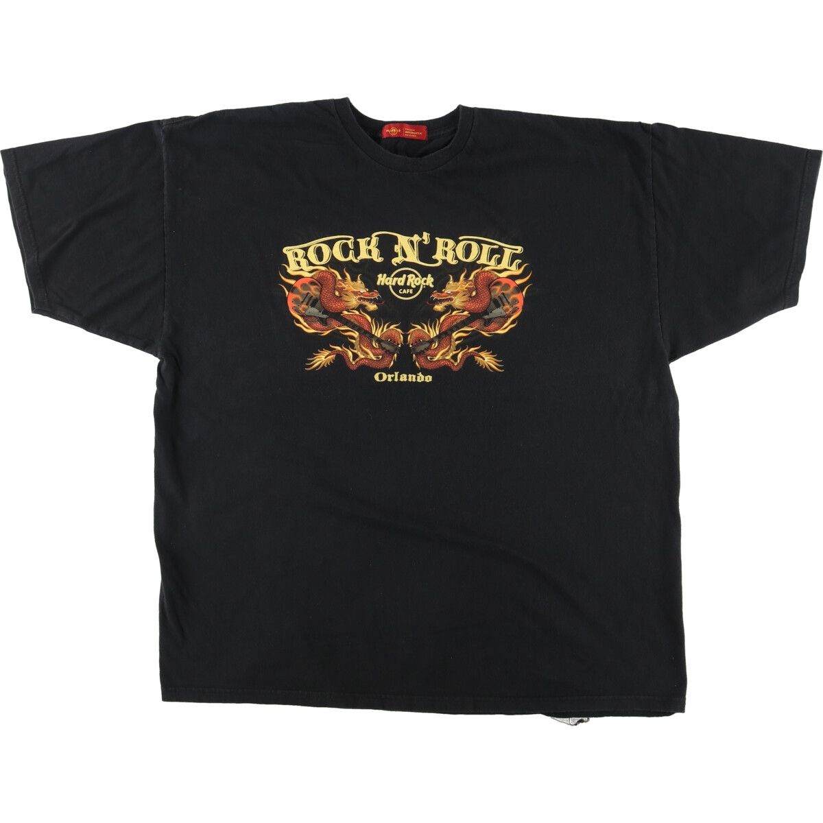 古着 HARD ROCK CAFE ハードロックカフェ 龍柄 ドラゴン柄 アドバタイジングTシャツ メンズXXL ヴィンテージ/eaa454492