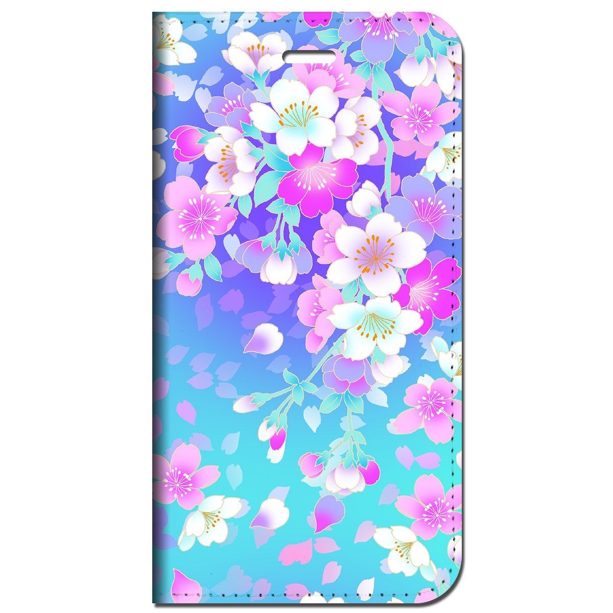iPhone14 他 手帳型 ケース 水面桜  iPhone SE 8 13 12 他 iPhone各機種対応可能 スマホケース  b2
