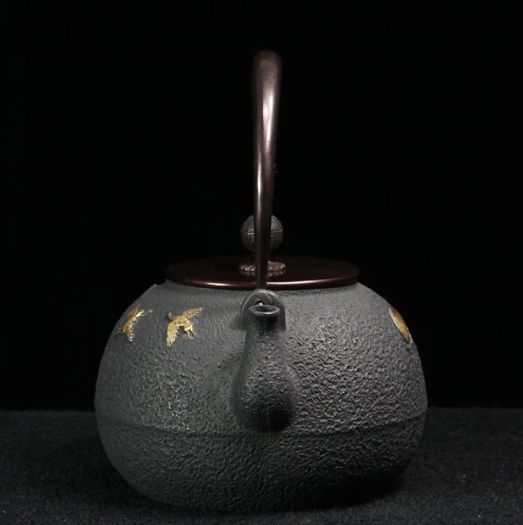 南部鉄器 鉄瓶 鉄器 急須 おしゃれ IH 対応 鉄やかん 鉄分補給 鶴 1200ml NOITHATQUANGTHANH_NET