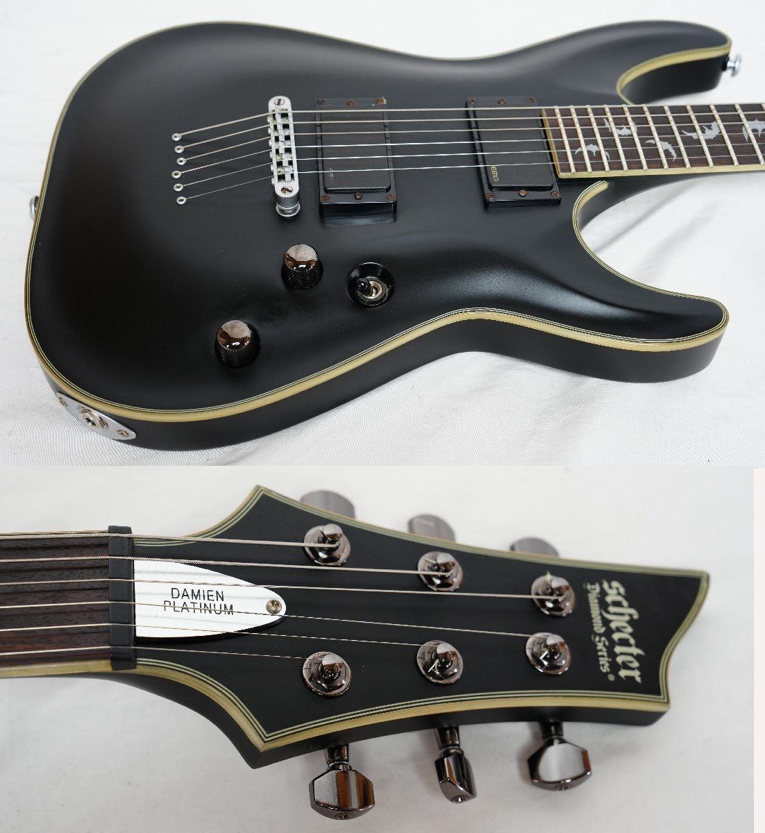 シェクター レフティ EMGピックアップ搭載 ☆Schecter☆DAMIEN PLATINUM SATIN BLACK EMGピックアップ搭載