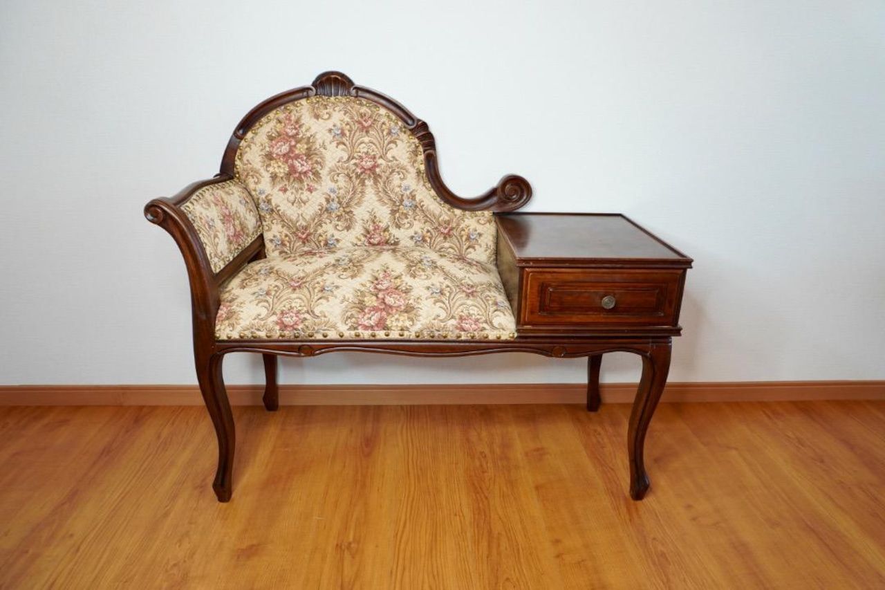 イタリア アンティーク テレフォンベンチ ベンチソファ