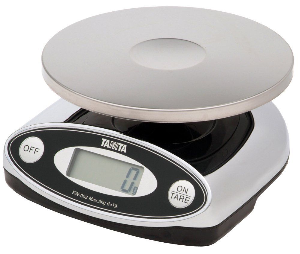 3kg|1g タニタ クッキングスケール キッチン はかり 業務用 防水 3kg 1g単位 クロム KW-003 CR 取引証明以外用