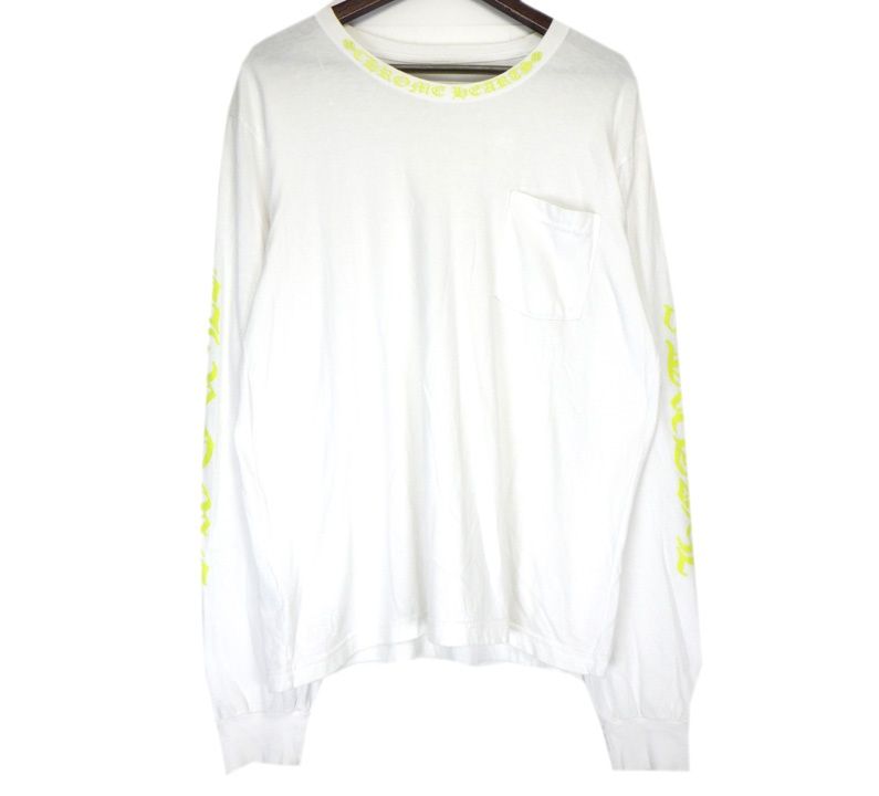CHROME HEARTS ネックロゴロングスリーブ Tシャツ CHROME HEARTS クロムハーツ Neck Logo ネックロゴ アーム
