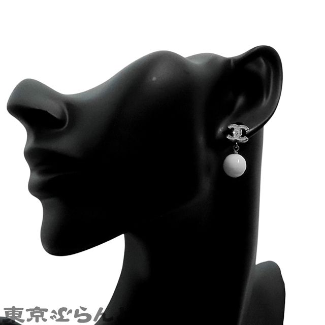 シャネル CHANEL ココマーク パール ピアス B10A ホワイト