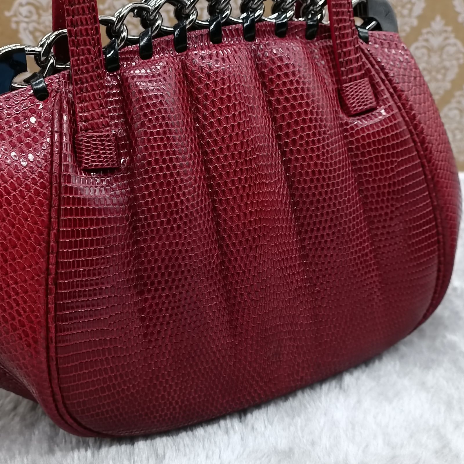 リザード革（とかげ）　草履バックセット リザード革（とかげ）草履バックセット