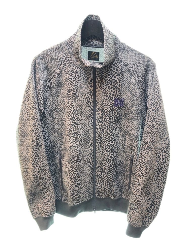 ニードルス Needles TRACK JACKET トラックジャケット パイソン 刺繍 蝶 KP212 ジャージ ヒョウ・レオパード グレー Mサイズ 104MT-59