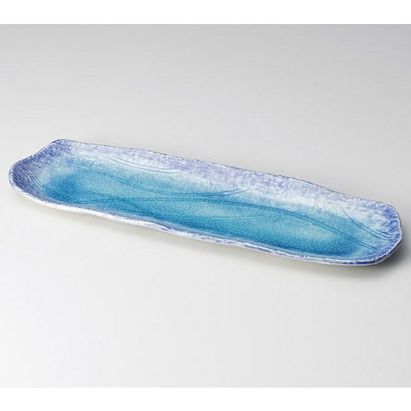 和食器 ミ141-038 彩器行 クシ目長皿
