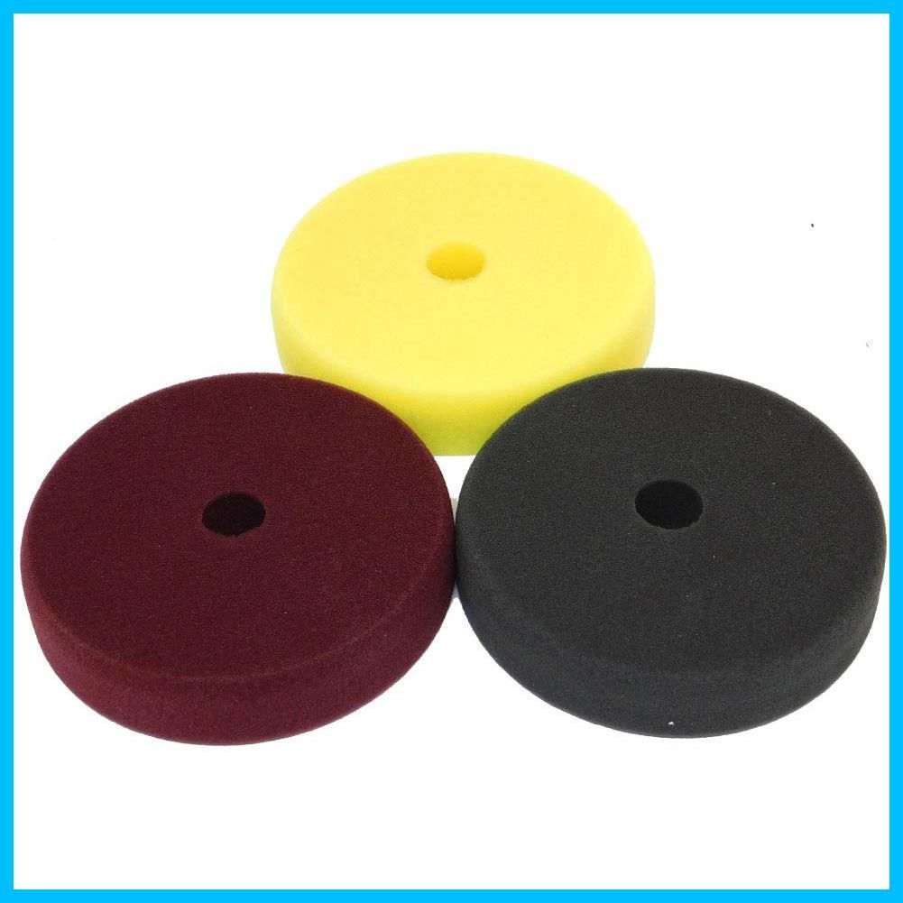 パッド バフ 3点 スポンジ 中目 細目 ウレタン 細 マジック モーリートレード 自動車 150 mm