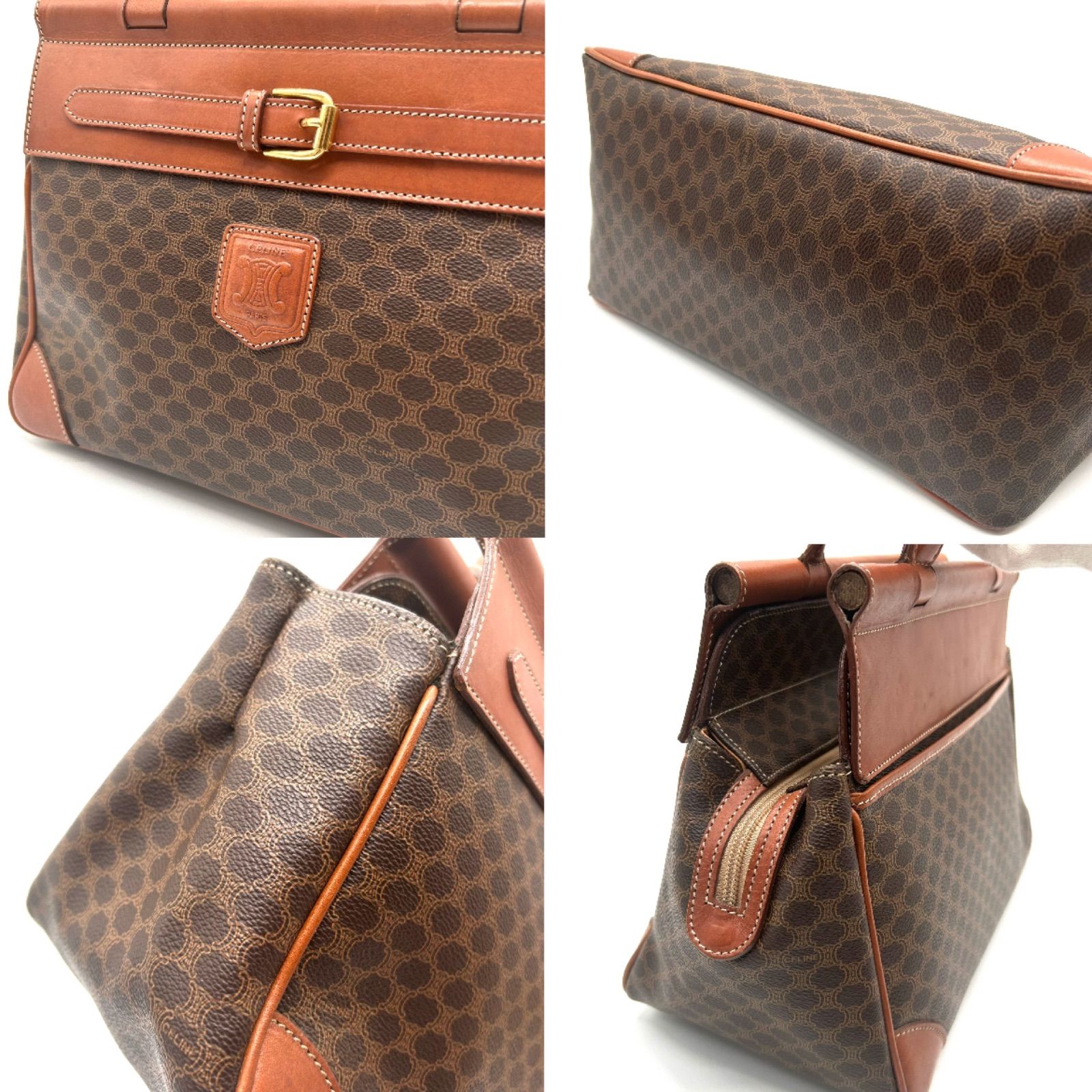CELINE セリーヌ マカダム ハンドバッグ トリオンフ ゴールド CELINE セリーヌ マカダム ハンドバッグ トリオンフ ゴールド