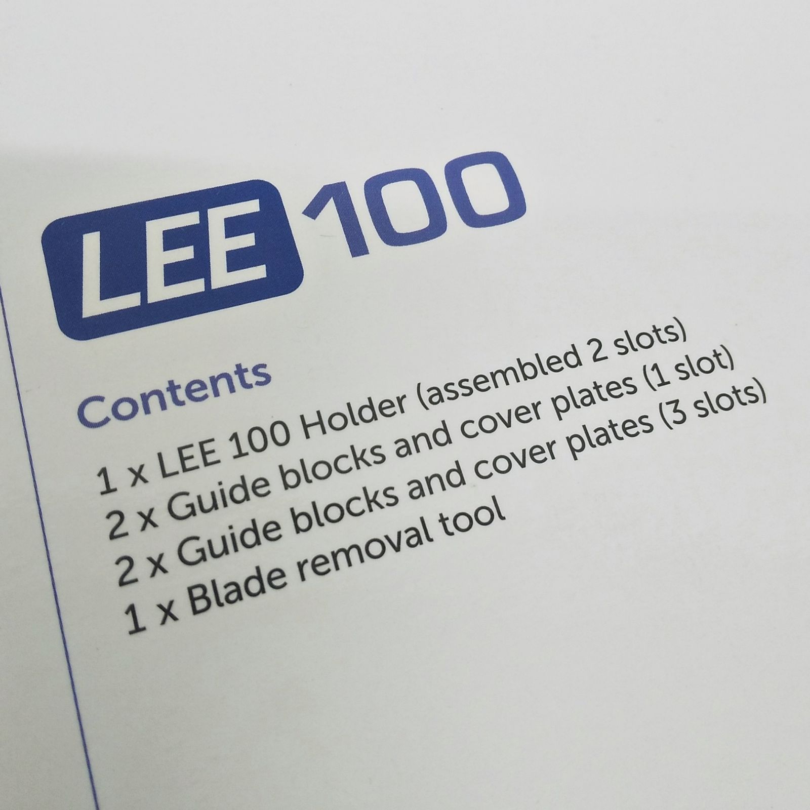 Filters LEE100