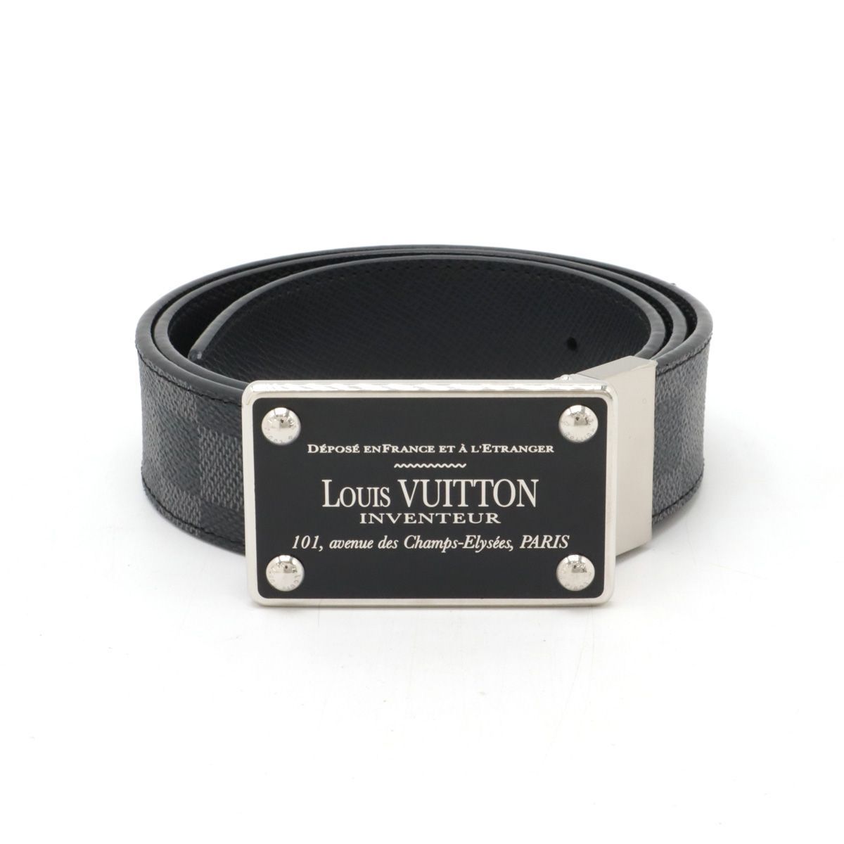 LOUIS VUITTON ルイ ヴィトン ダミエグラフィット サンチュール アンヴァントゥール リバーシブル ベルト メンズ 紳士用 #85 85/34 M9632V